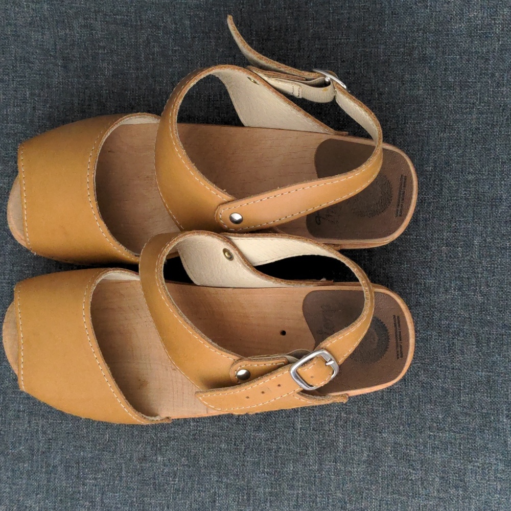 Troentorp Ingrid Tan Leather Clog Sandal 36 - Picture 4 of 8